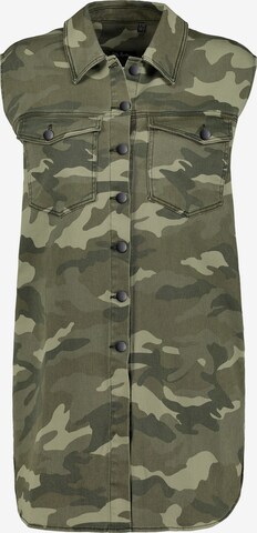 Ulla Popken Vest in Green: front