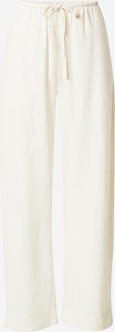 Loosefit Pantalon 'Mia' WEEKDAY en blanc : devant