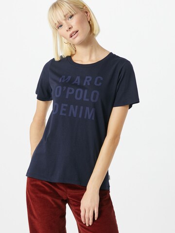 Marc O'Polo DENIM Koszulka 'Logo Tee' w kolorze niebieski: przód