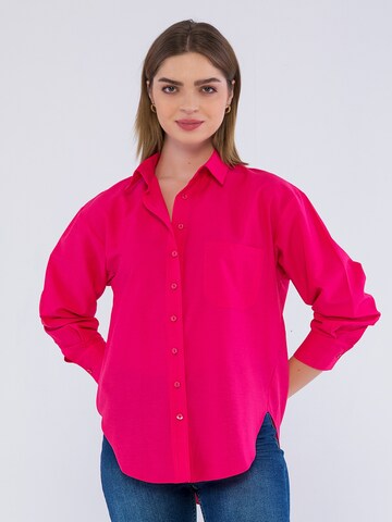 Basics and More Bluse ' Rhianna ' in Pink: predná strana