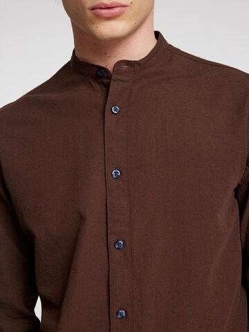 SELECTED HOMME Regular fit Overhemd in Bruin