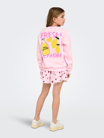 ONLY GIRLS Sweatshirt 'KOGCANASTA' in Pink: front