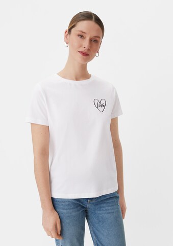 T-shirt comma casual identity en blanc : devant