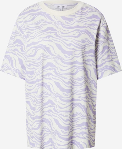 EDITED T-Shirt 'Elisa' in helllila / weiß, Produktansicht