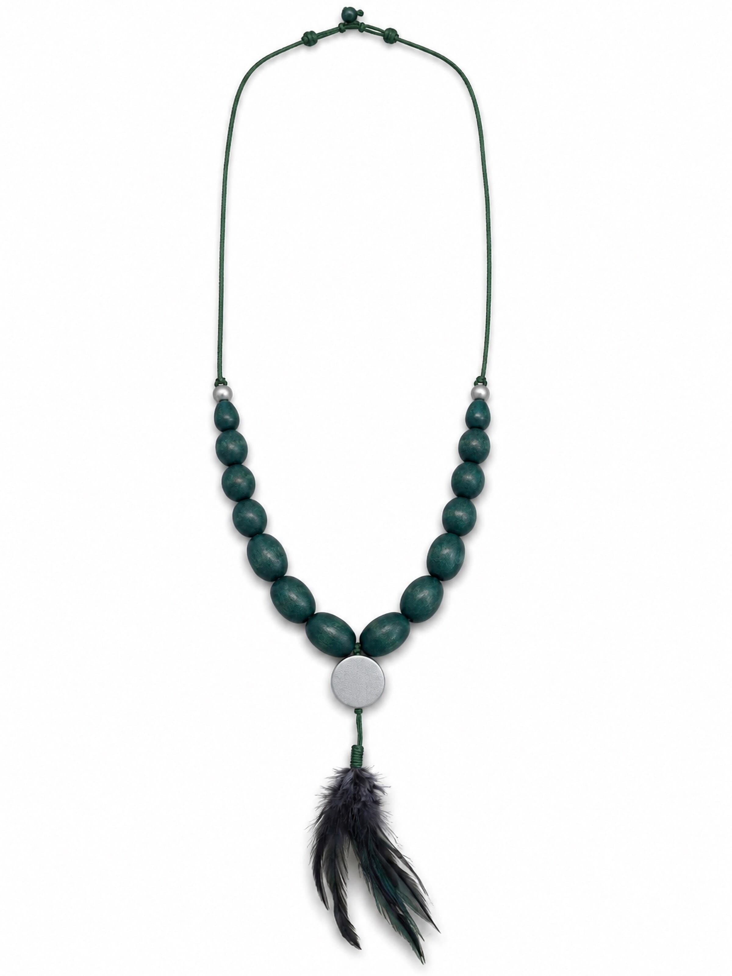COLLEZIONE ALESSANDRO Necklace 'Feather' in Onesize in Green, Item view