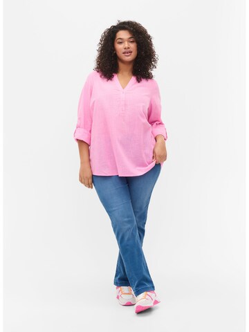 Zizzi Bluse 'Cananna' in Pink