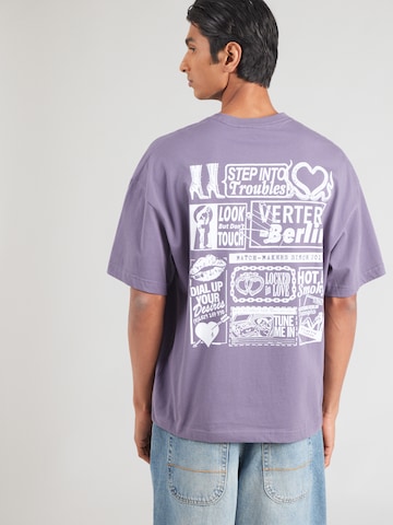 Vertere Berlin T-Shirt 'TROUBLES' in Lila: Vorderseite