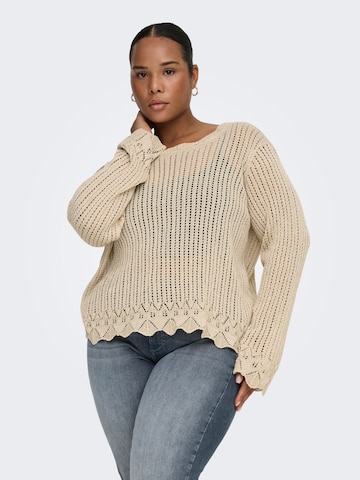 Pullover 'CAREMMA' di ONLY Carmakoma in beige: frontale