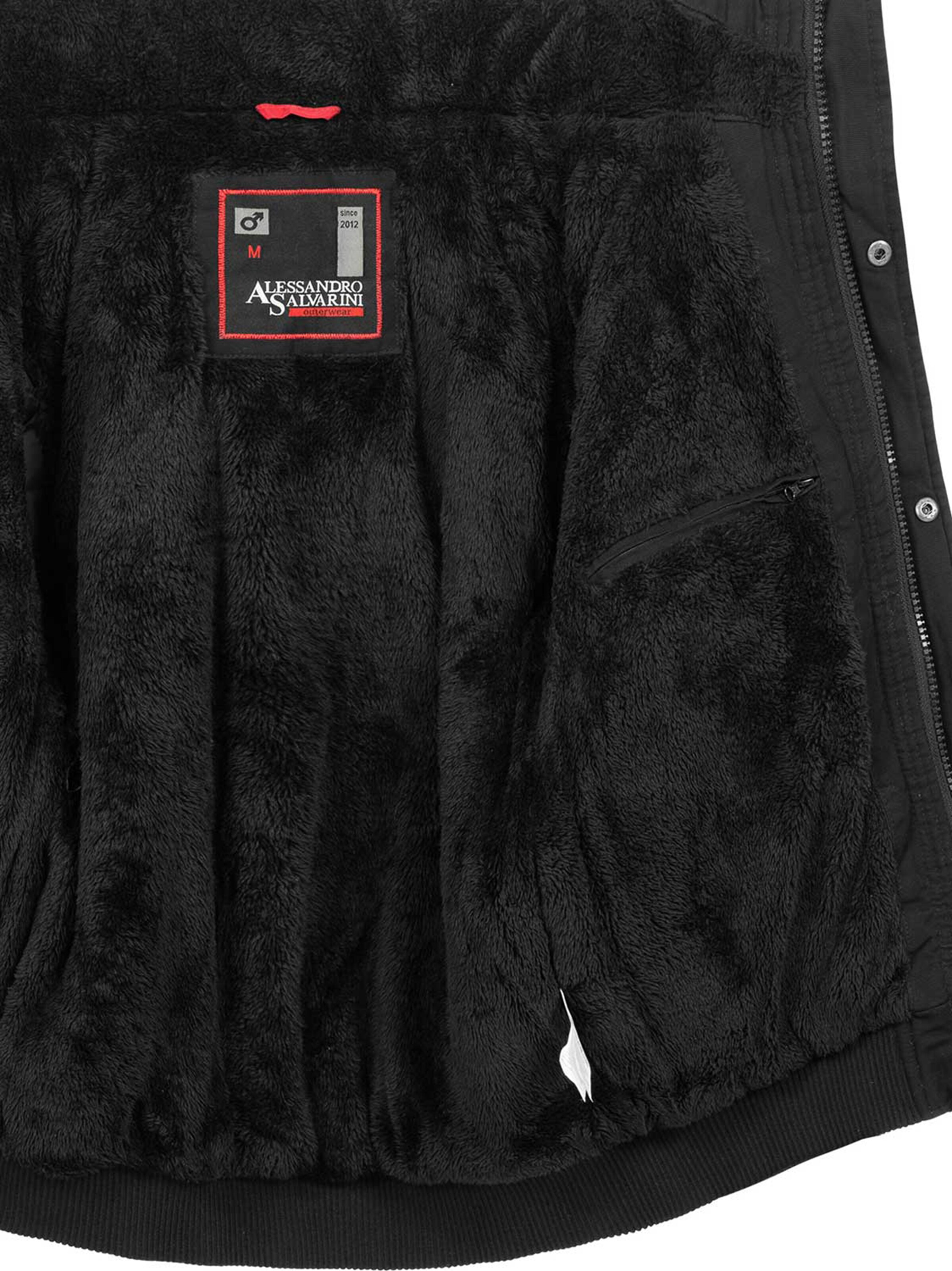 Alessandro Salvarini Winter Jacket in Black