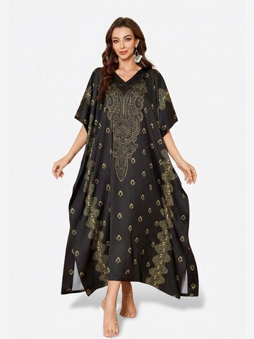 Vivi Idee Morgenmantel 'Kaftan'‌‌‌‌‌ in Schwarz: Vorderseite