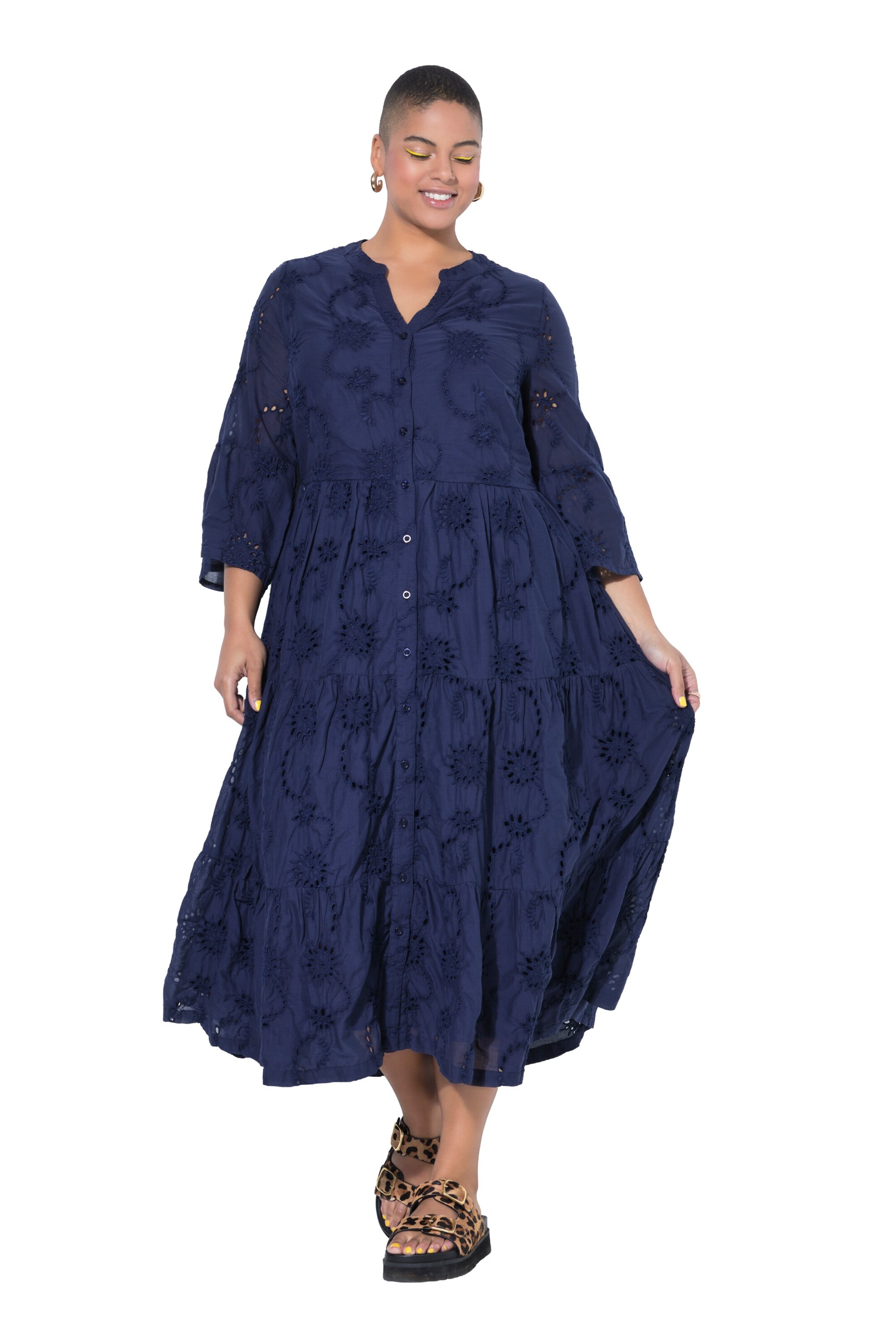 Studio Untold Shirt dress in Blue: front