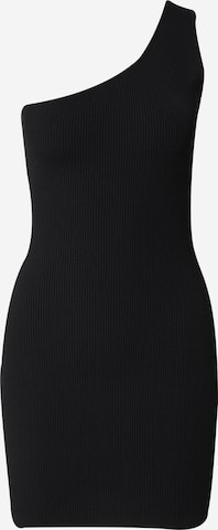 RÆRE by Lorena Rae Stickad klänning 'Jessa' i svart: framsida