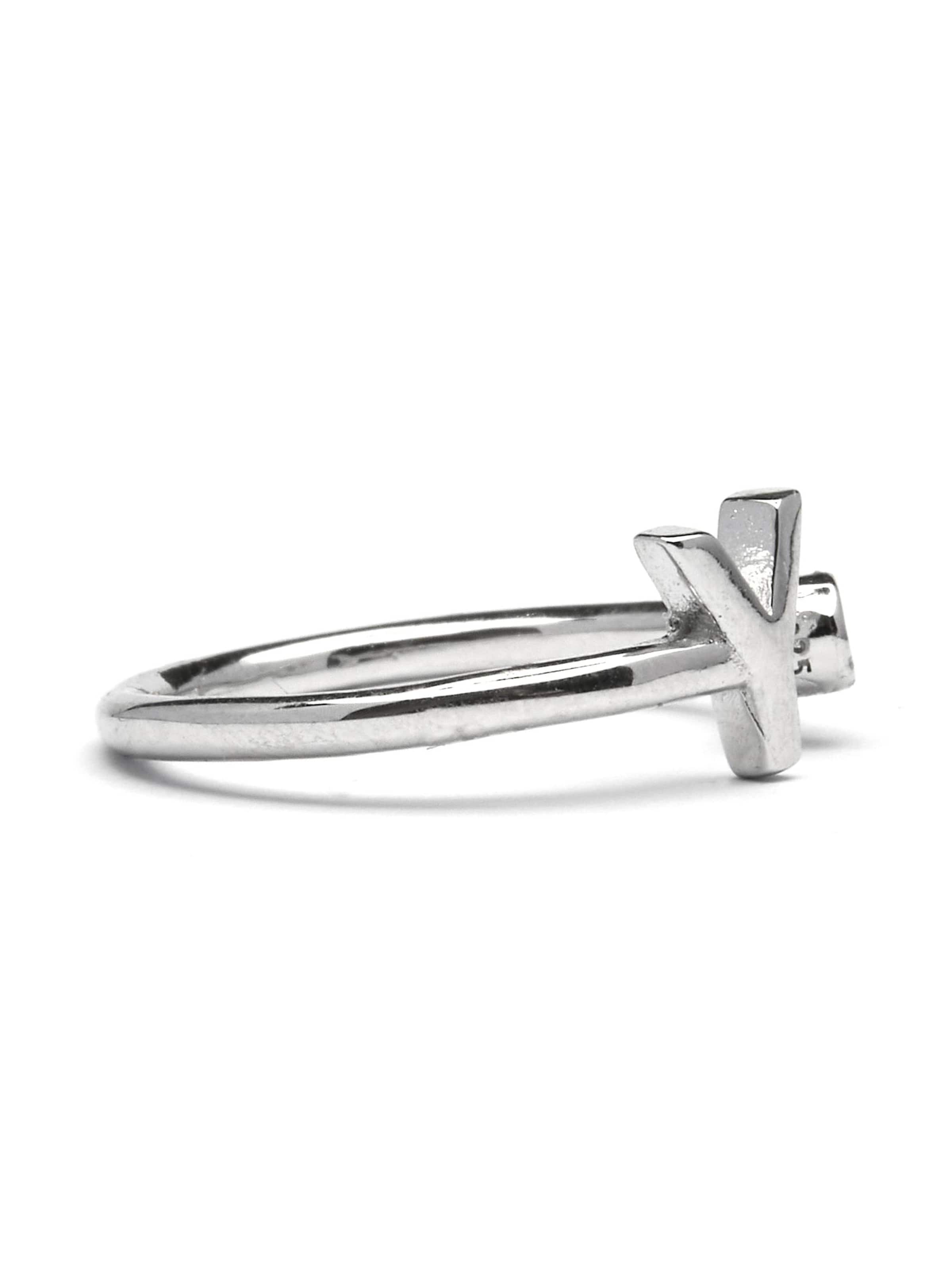Luxenter Ring 'Alphabet Y' in Zilver