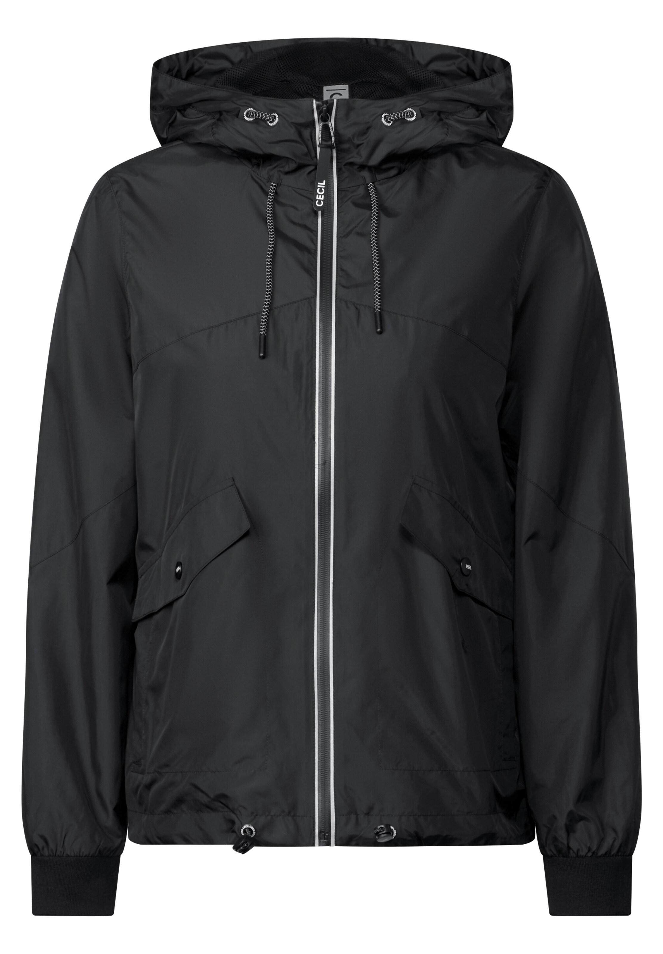 CECIL Windbreaker mit Taschen in Schwarz: Vorderseite
