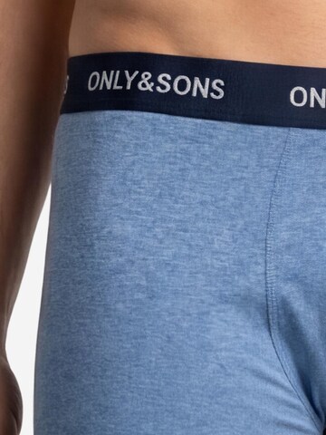 Only & Sons Boxershorts 'ONSFITZ SOLID BOXER' in Blauw