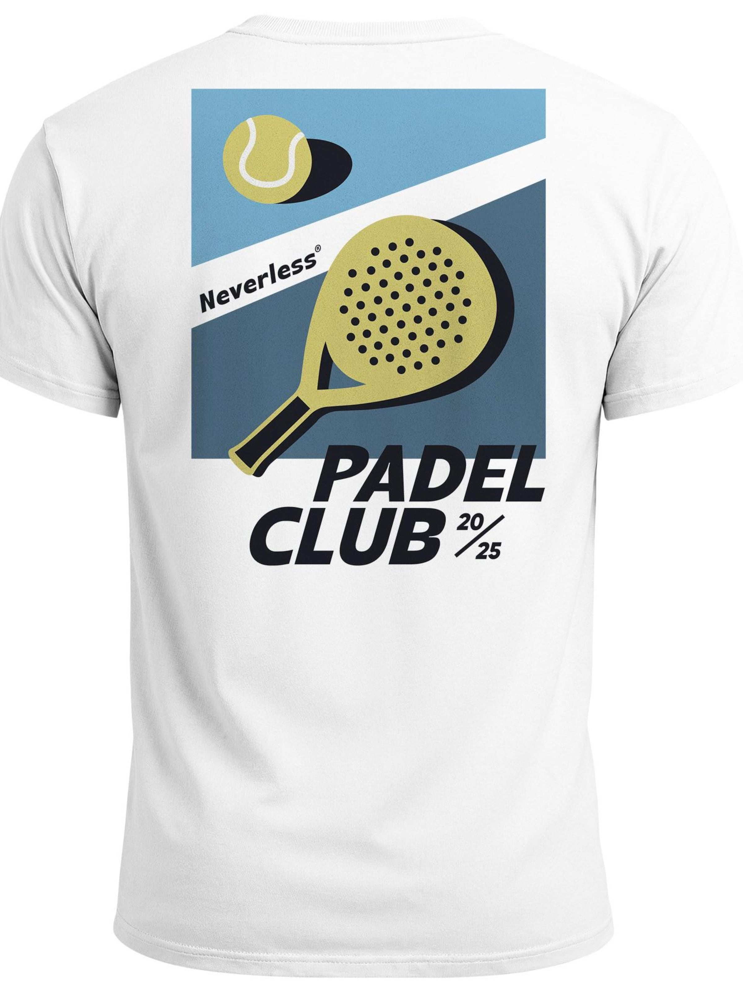 Neverless Shirt 'Padel Club' in White