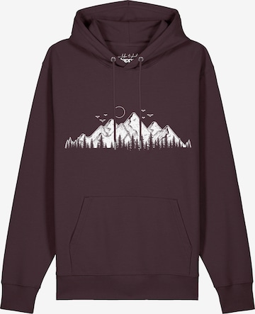 Watapparel Sweatshirt 'Mountains' in Red: front