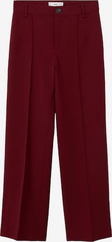 Pantaloni cu dungă 'Maca' de la MANGO pe roșu: față
