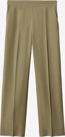 Loosefit Pantalon à plis 'Marina' MANGO en beige : devant