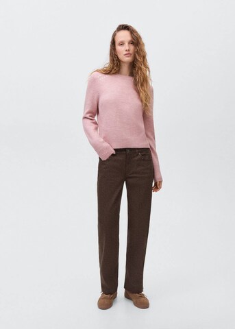 MANGO TEEN Pullover 'Eyelet' in Pink