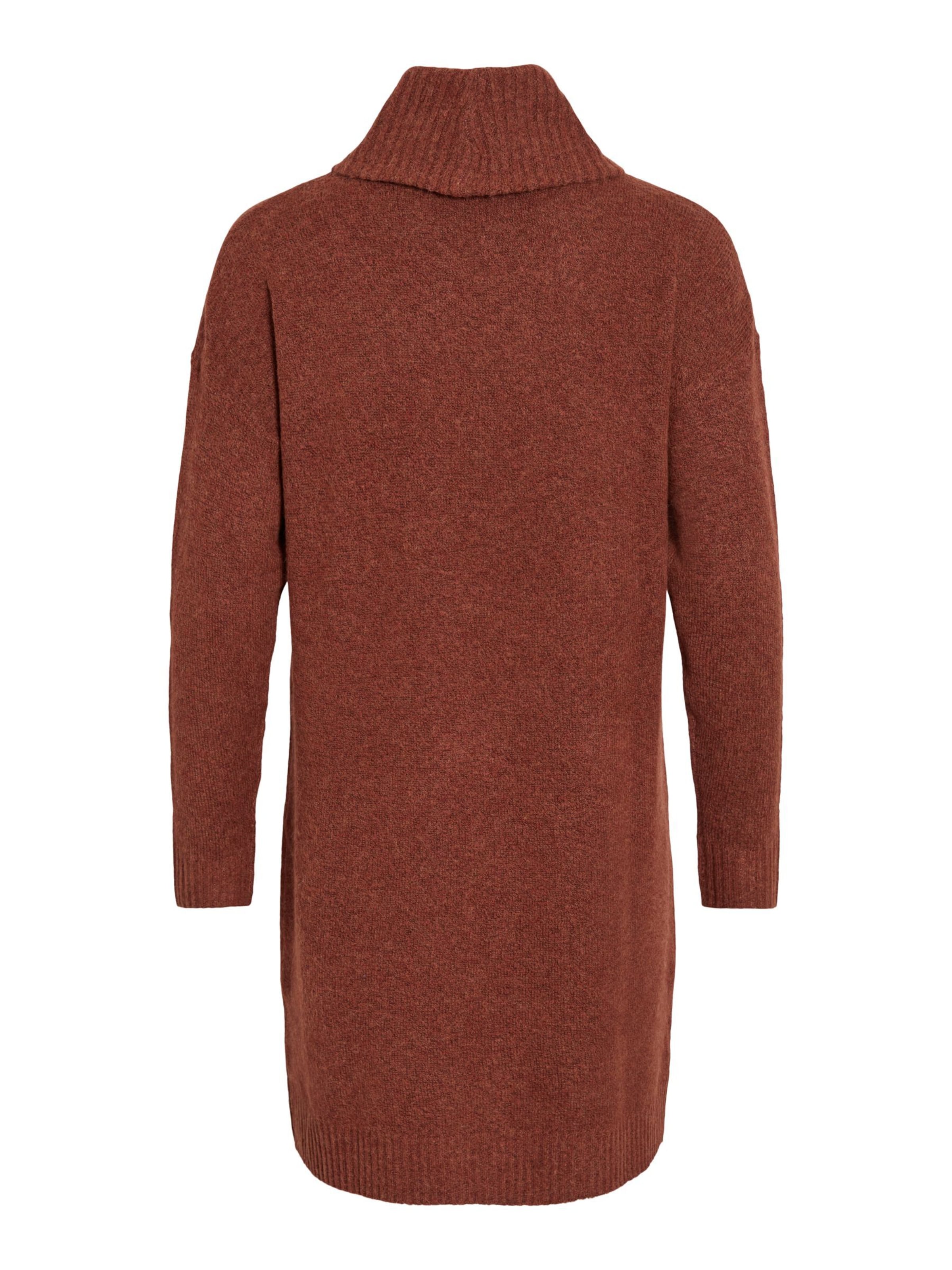 VILA Knit dress 'HANNA' in Brown