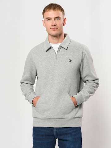 U.S. POLO ASSN. Sweter ' UMDagur ' w kolorze szary: przód