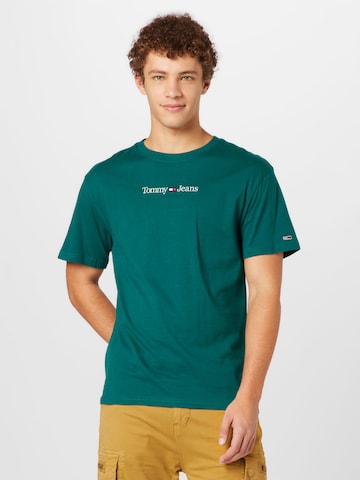 Tommy Jeans - Camiseta en verde: frente