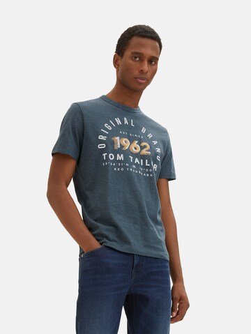 T-Shirt TOM TAILOR en bleu : devant