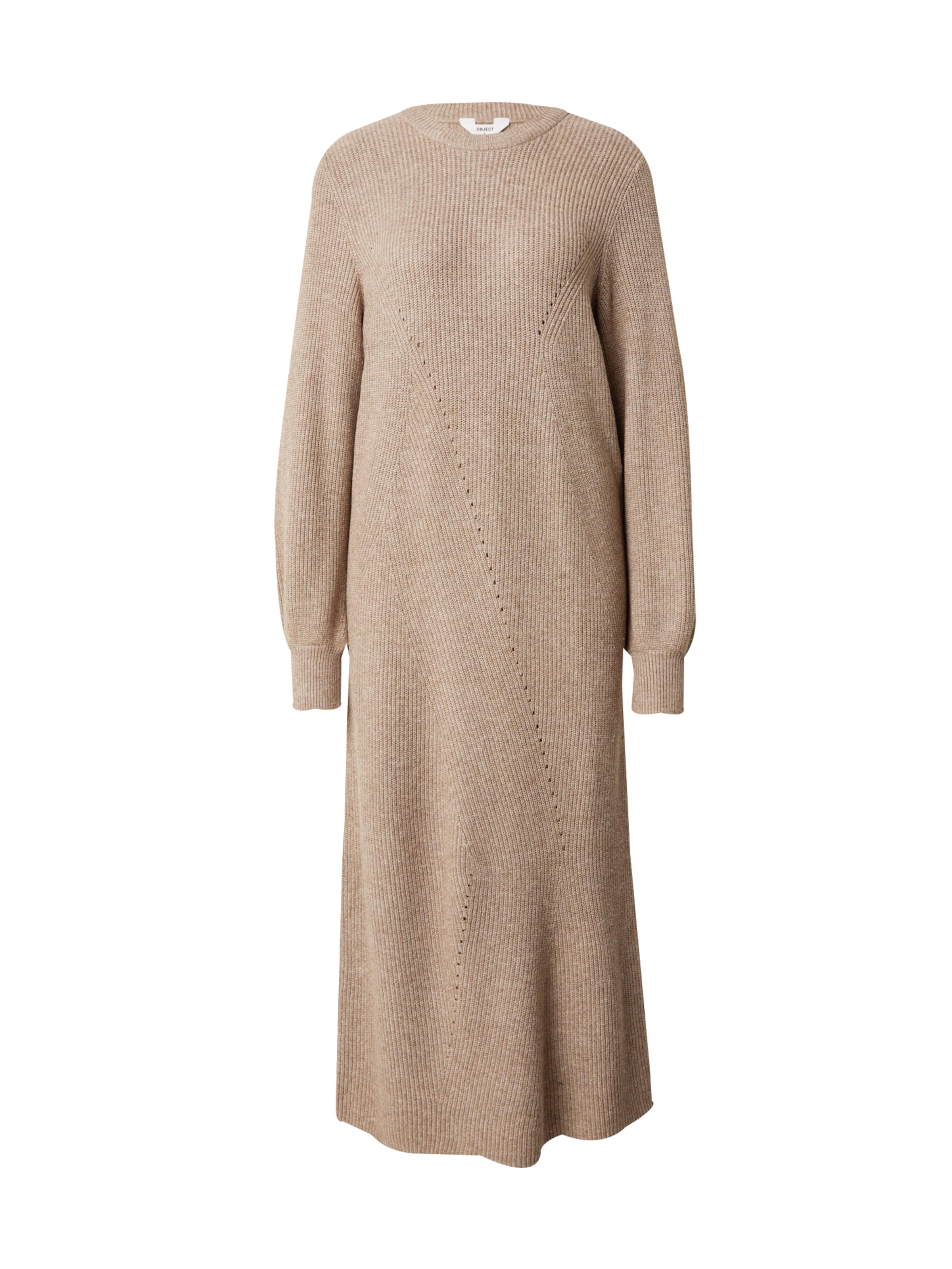 OBJECT Πλεκτό φόρεμα 'OBJDITTE' σε καφέ: μπροστά