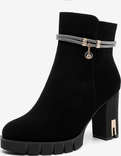 Pogolino Boots 'Damen Stiefeletten High Heels Absatz Glitzer Plateau 2750' in schwarz, Produktansicht