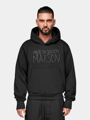 Parka di mezza stagione 'GRAVE Hoodie - H17505' di Made By Society in nero: frontale