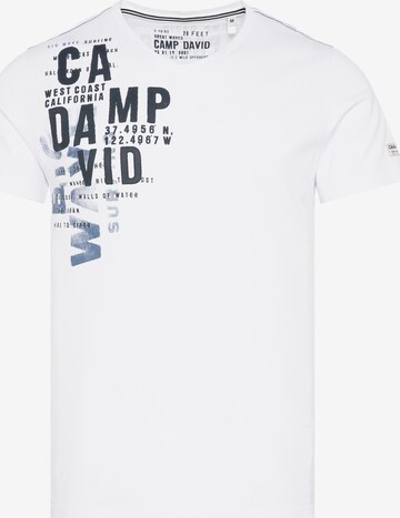 CAMP DAVID Shirt in White: front