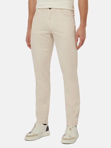 Boggi Milano Slim fit Jeans in White: front