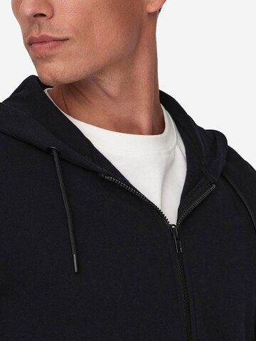 Only & Sons Sweatjacke 'Ceres' in Silber