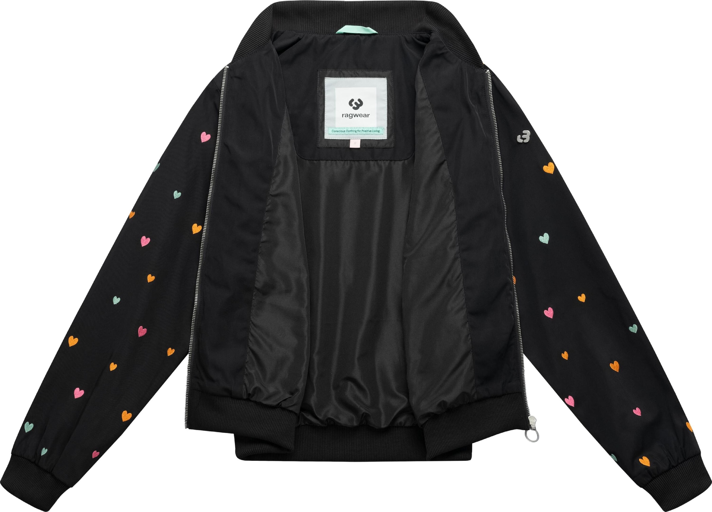 Ragwear Tussenjas ' Lunara Hearts ' in Zwart