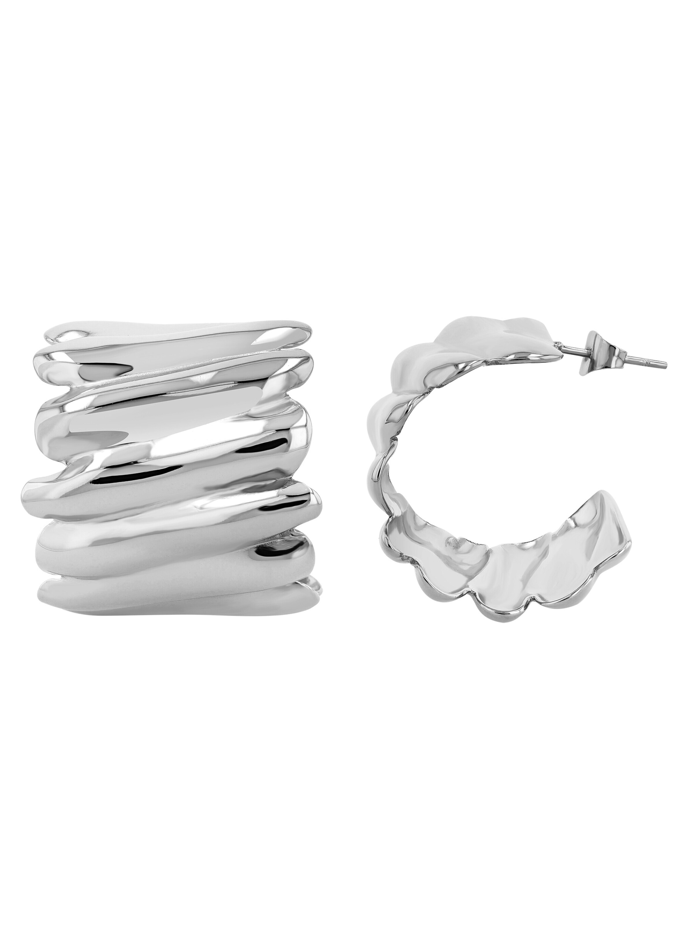 Akzent Earrings '"Regina" aus langlebigem Edelstahl, wasserfest, mit' in Silver