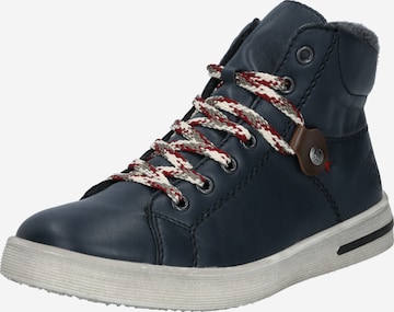 Rieker High-Top Sneakers in Blue: front