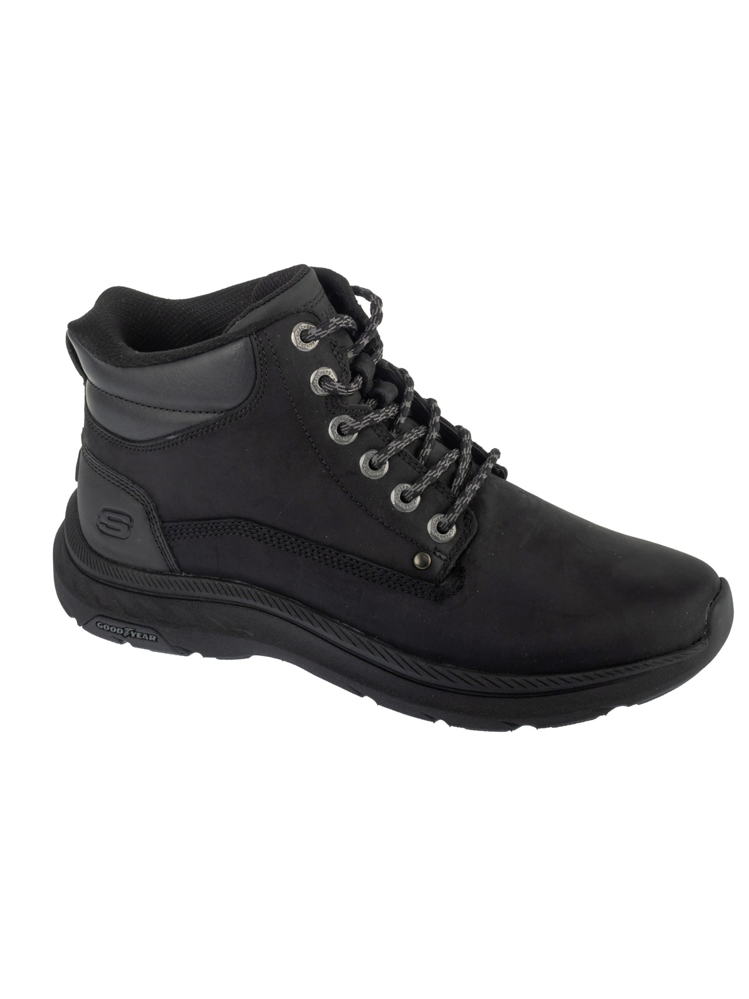 SKECHERS Lace-Up Boots 'Pollard - Waylon' in Black: front