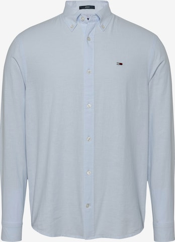 Tommy Jeans Regular Fit Hemd in Blau: Vorderseite