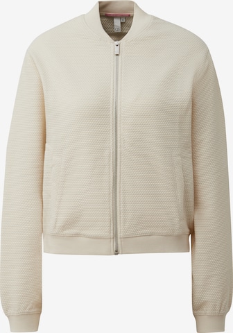 Veste de survêtement QS en beige : devant