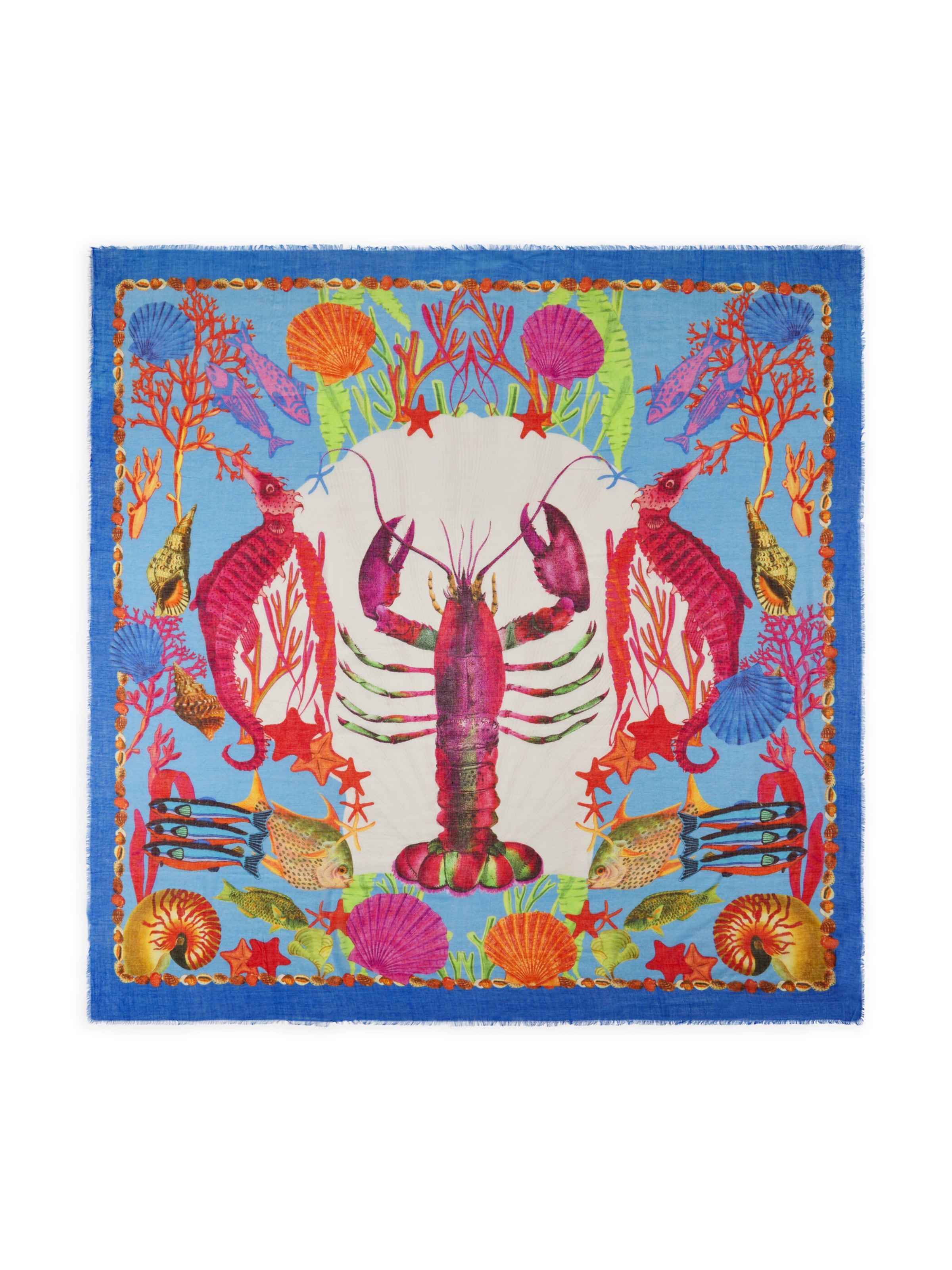 Foulard CODELLO en bleu : devant