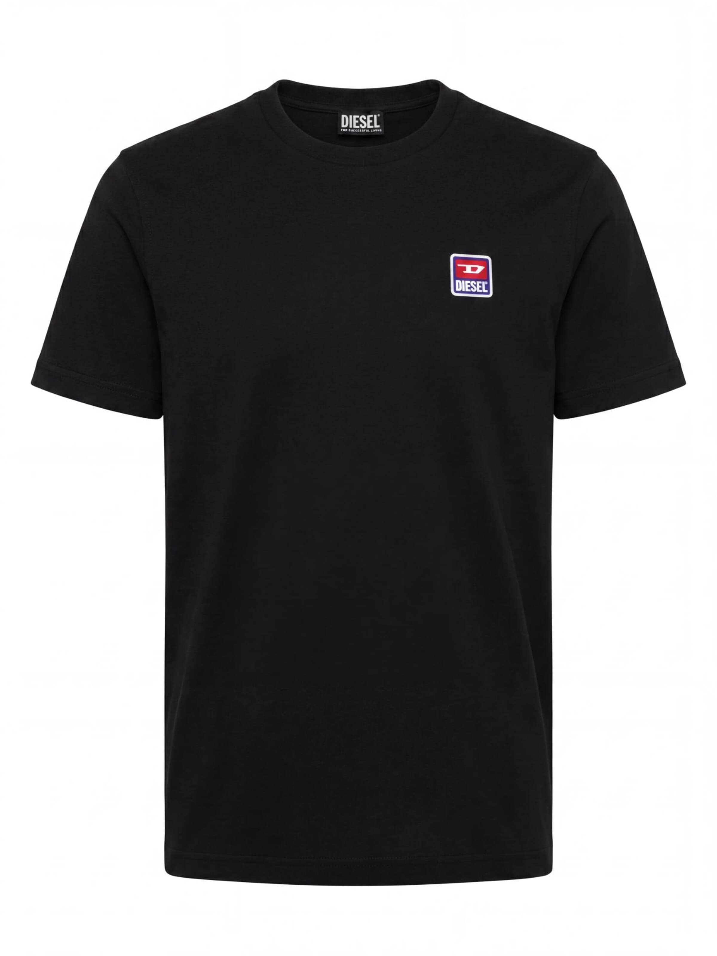 DIESEL Shirt 'T-JUST 16'‌‌‌‌‌‌‌‌‌ in Schwarz: Vorderseite