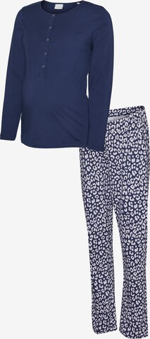 MAMALICIOUS Pyžamo 'Hira Lia' – modrá: přední strana