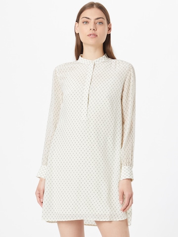 Club Monaco Shirt Dress in White: front