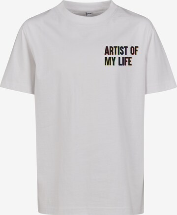 Mister Tee Shirt ' Artist Of My Life' in Wit: voorkant