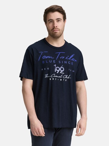 TOM TAILOR Men + Μπλουζάκι σε μπλε: μπροστά