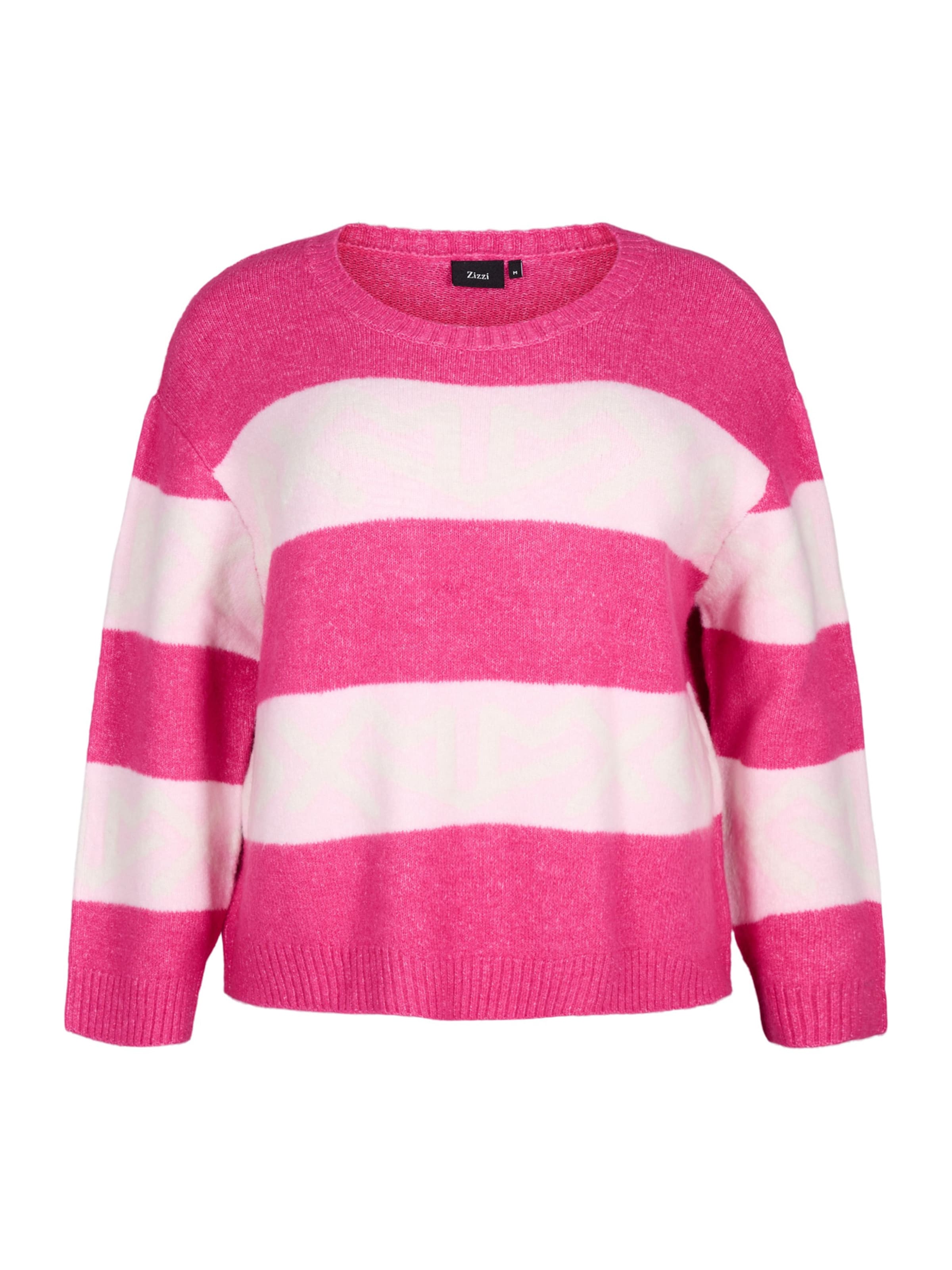 Zizzi Свитер 'MSISMO' в Ярко-розовый: спереди