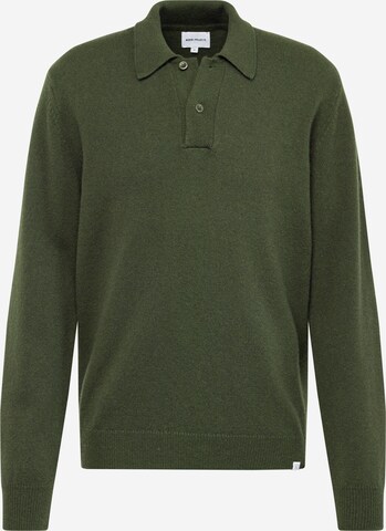 Pull-over 'Marco' NORSE PROJECTS en vert : devant