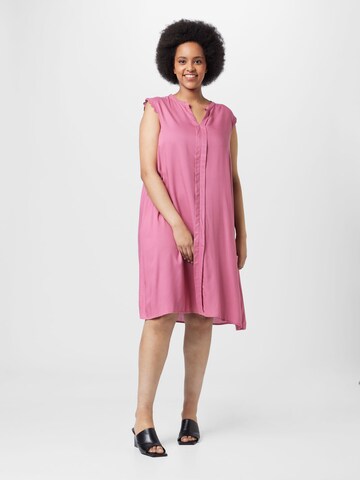ONLY Carmakoma Kleid 'Mumi' in Pink: predná strana