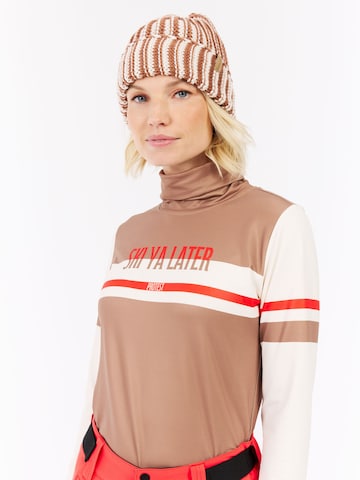 PROTEST Sportief sweatshirt 'PRTCreate' in Bruin